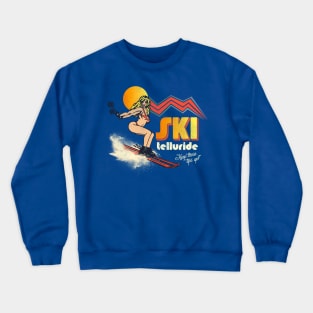 Ski Telluride 70s/80s Retro Souvenir Style Skiing Crewneck Sweatshirt